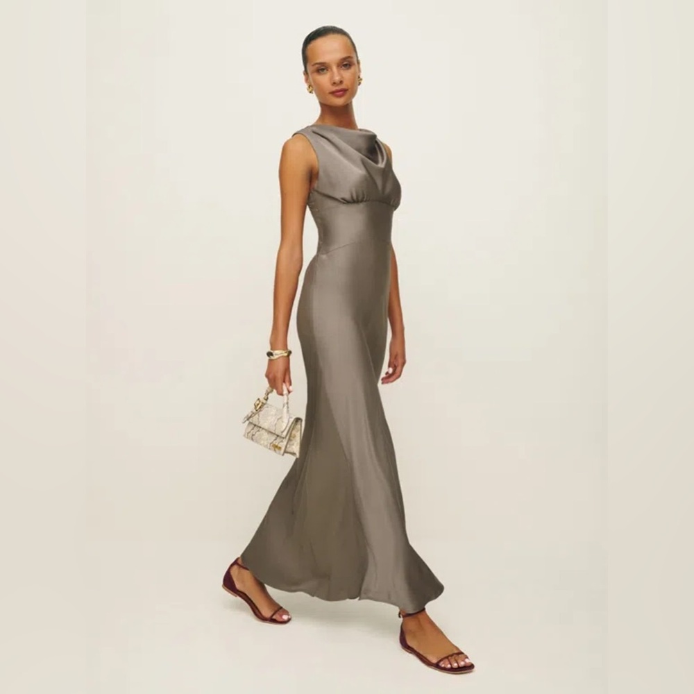 Reformation Dessa satin dress